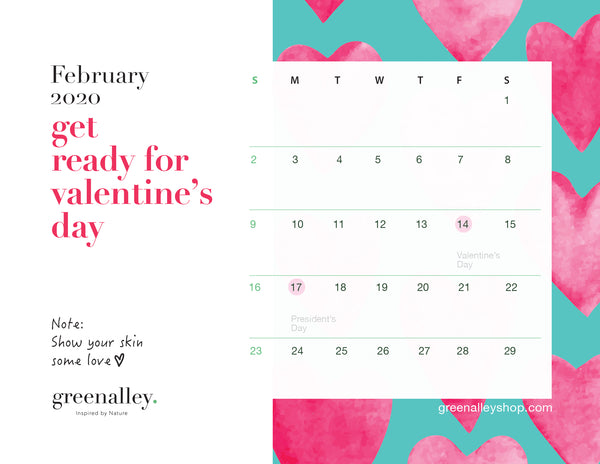 Green Alley February Calendar